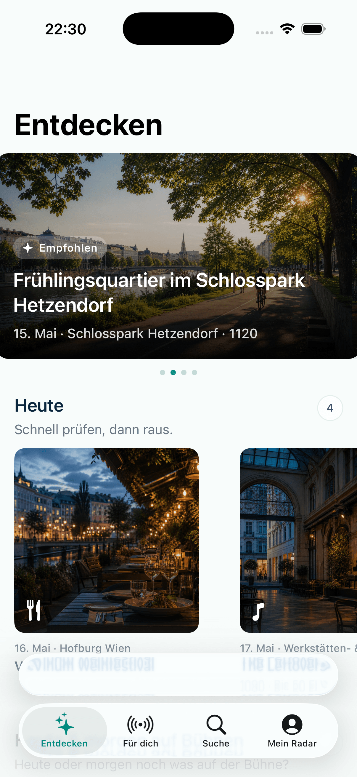 Vienna Event Radar iOS app